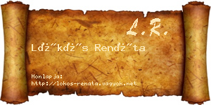Lökös Renáta névjegykártya