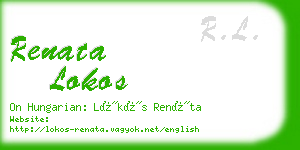 renata lokos business card