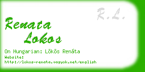 renata lokos business card